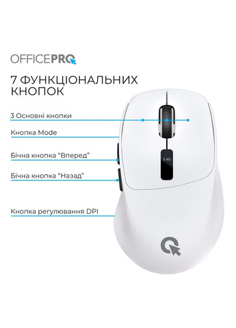 Миша бездротова M398W White OfficePro (369723183)