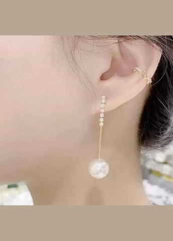 Сережки з перлинками, перлинні сережки на нитці Fashion Jewelry (337718724)