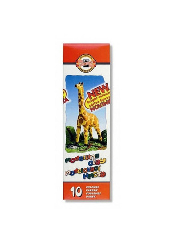 Пластилин "Жираф", картонная упаковка 200 грамм, 10 цветов 131504 Koh-I-Noor (287327914)