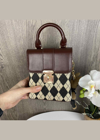 Детская мини сумочка с брелоком Ромб (1082ДКр) No Brand сумка (347628837)