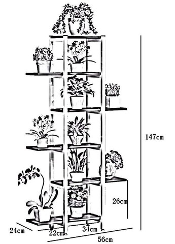 Подставка для цветов из дерева Масейра зефир (ЦСТ-013720) No Brand (328226999)
