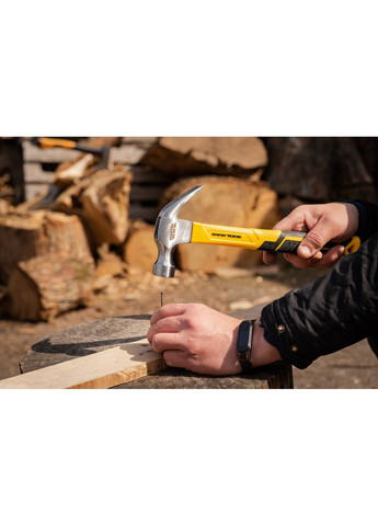 Молоток столярний 450 г HRC50 рукоятка фібергласова 300 мм 02-0914 Mastertool (364965116)