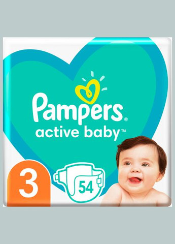 Підгузки Active Baby Midi (6-10 кг) Еко (8001090948977) Pampers (285791673)