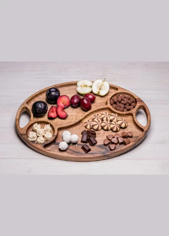Дерев'яна тарілка для закусок Менажниця для суші EcoWalnut (295266146)
