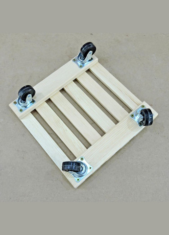 Підставка для квітів з дерева Монтерія 30 на коліщатках бланже (ЦСТ-308501) No Brand (328224538)