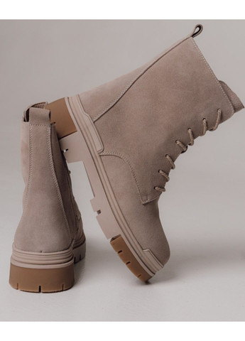 Черевики жіночі замшеві на хутрі No Brand (370563136)