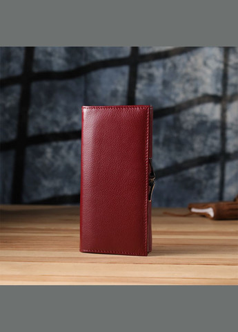 Елегантний гаманець для жінок з монетницею із натуральної шкіри 23107 Бордовий st leather (329146456)