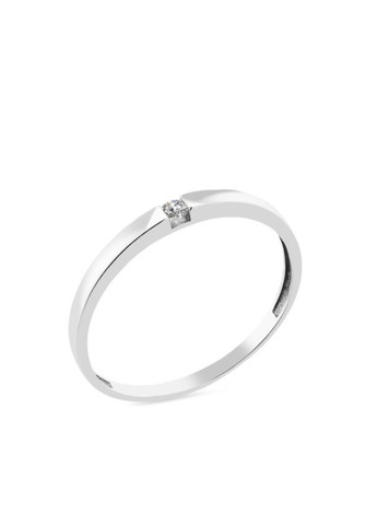 Серебряное кольцо с Белым камнем размер серебро 925 пробы Родированное 1593/2 0.77г No Brand (353308921)