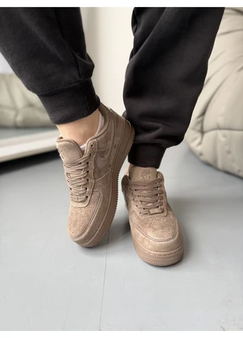 Коричневі літні кросівки nike 1 low mibrown найк аір ретро коричневі No Brand