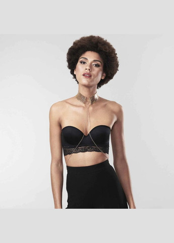 Золотистый демисезонный ожерелье-ошейник с цепочкой indiscrets золотое, 59 см Bijoux