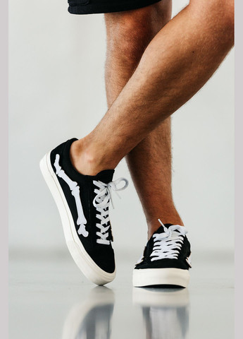 Чорно-білі Осінні кросівки чоловічі No Brand