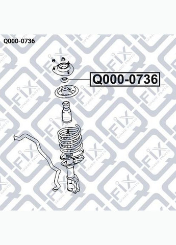 Подшипник опоры переднего амортизатора Q000-0736 CARISMA LANCER MIRAGE SPACE Q-FIX (345740818)