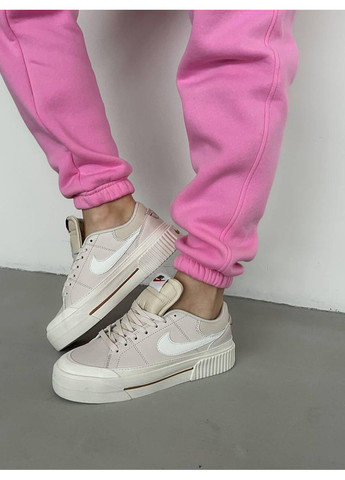 КРОСІВКИ ЖІНОЧІ NIKE COURT LEGACY WHITE BEIGE НАЙК КОУРТ ЛЕГАСІ No Brand бежеві демісезони (369387827)