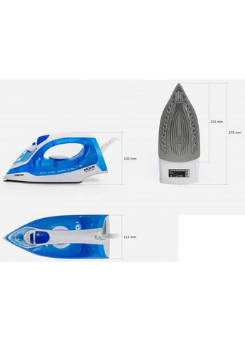 Праска HIC-2425 синій паровий керамічний 2400Вт Holmer (360408285)