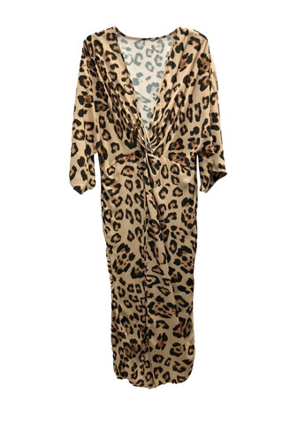 Коричнева кежуал леопардова міні сукня Asos з тваринним принтом