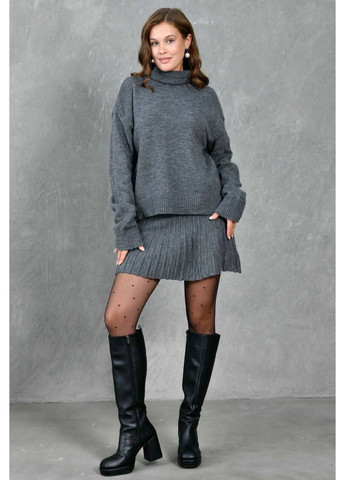 Стильный турецкий костюм (свитер оверсайз + юбка-трапеция) ✨ ЗАМЕР В ОПИСАНИИ GD/GL Модний простір (370147320)