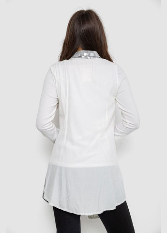 Молочное платье на молнии в комплекте с лонгсливом Fashion