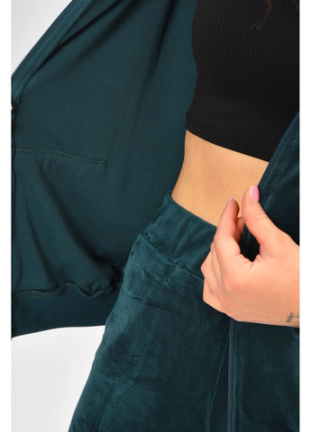 Спортивный костюм женский велюр изумрудного цвета Let's Shop (363253907)