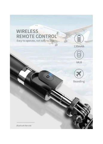 Монопод-штатив Fashion Selfie Stick L02 black для телефона, фотоаппарата, экшен камеры No Brand (335419215)