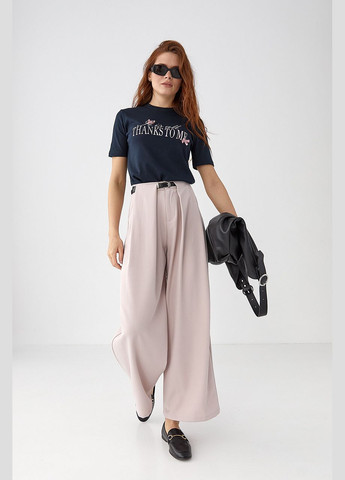 Брюки-палаццо в комплекте с ремнем Lurex (333339880)