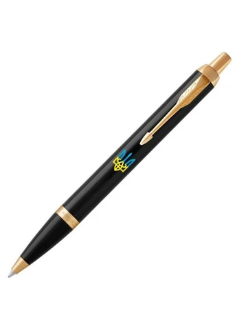 Ручка кулькова IM 17 UKRAINE Black GT BP Тризуб син-жовт. + блокнот + подар.упаковка GIFT24 (22032b24_T0016u) Parker IM 17 UKRAINE Black GT BP Тризуб син-жовт. + бло (400304964)