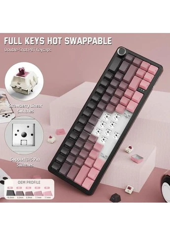 Клавиатура X66 Black-Grey Беспроводная Механическая RGB Подсветка С Поддержкой HOT-SWAP ATTACK SHARK (399455336)