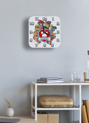 Годинник настінний Paw Patrol 1 квадратний No Brand (328089269)