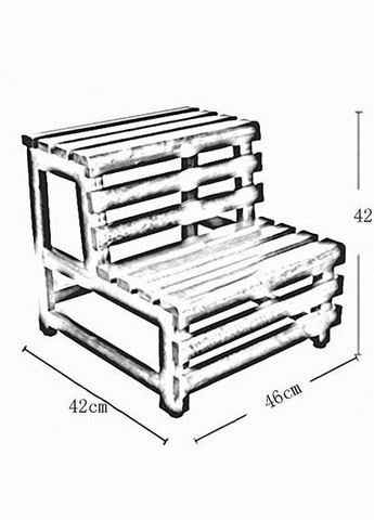 Лавка-сходинка з дерева Такарі капучино (ССТ-012909) No Brand (327846684)