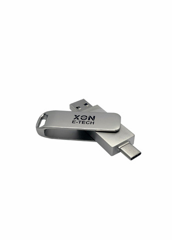 Флеш-накопичувач XON FlashDrive DuoConnect 256GB (USB 3.0 + USB Type-C) Сірий (FX3DR256MS 7638) XON E-Tech (303726363)