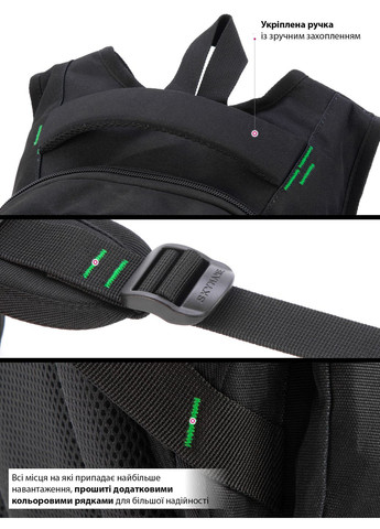 Подростковый рюкзак с ортопедической спинкой с usb портом для парней для студентов (91-19) Winner (293504209)