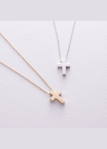 Колье Крестик в белом золоте кол02269 45 Oniks (264022723)