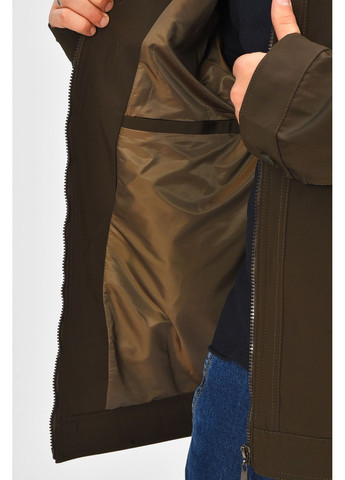 Оливковая (хаки) демисезонная куртка мужская демисезонная полубатальная цвета хаки Let's Shop