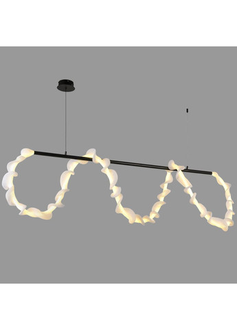 Люстра підвісна чорна довга з гнучкого каната в стилі арт деко (81-3177 (1500) BK) No Brand (370070652)