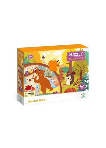 Пазл "Час збору врожаю в лісі" 60 елементів, серія "Пори року" Осінь Додо, ліс Dodo (338425508)