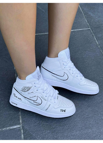 Серые демисезонные кроссовки мужские nike air jordan 1 retro high light grey white найк аир джордан No Brand