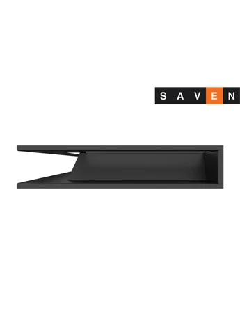 Вентиляционная решетка для камина угловая левая Loft Angle 95х450х950 черная SAVEN (396313561)