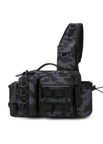 Поясна рибальська сумка спінінгіста для рибальських снастей / приманок Для рибалки Чорна No Brand (366547184)