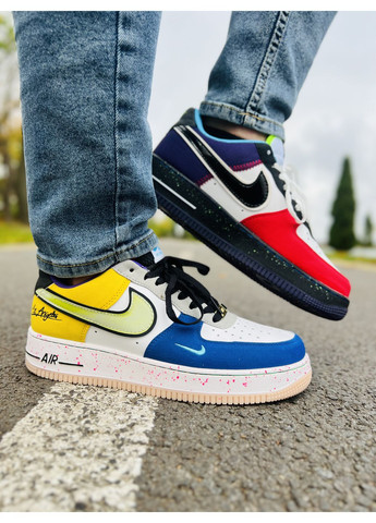 КРОССОВКИ ЖЕНСКИЕ NIKE AIR FORCE 1 «WHAT THE LA» НАЙК АИР ФОРС 1 ПРЕМИУМ No Brand комбинированные демисезоны (369389620)