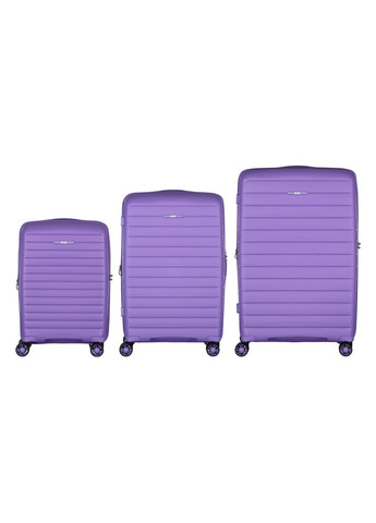 Набор чемоданов, Aero, полипропилен, (L+M+S), TSA, 4 колеса, EXP, лавандовый 2E (365067241)