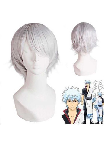 Перука чоловіча косплей аніме "Gintama" сірого кольору. Косплей перука, персонаж: Gintama. China (360608699)