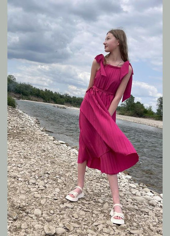 Літній плісирований сарафан малиновий Capricious (328088451)