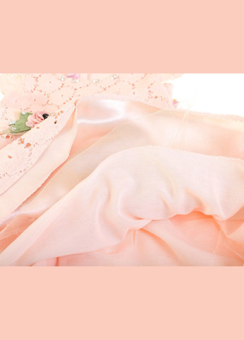 Персикова плаття святкове з прикрасою 2173 персиковий Tivido (306544526)