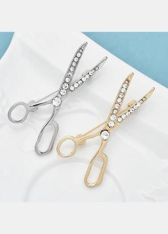 Брошь ножницы, булавка желтый металл No Brand (302526503)