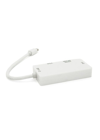 Конвертер mini Display Port (тато) на HDMI/VGA/DVI(мама) 30cm, White, 4K/2K, Пакет Voltronic (315142257)