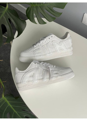 Белые демисезонные кроссовки мужские и женские nike air force plant flea white | найк эир форс плант белые No Brand