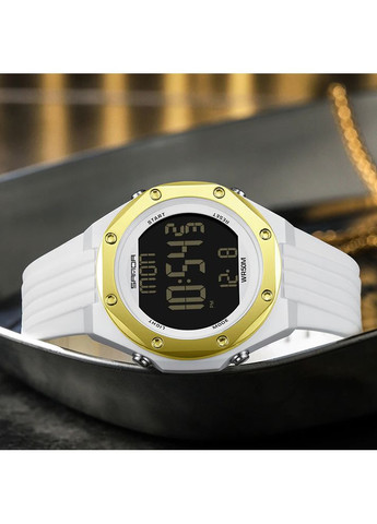 Годинник 6093 White-Gold Чоловічий спортивний водонепроникний годинник з будильником та календарем ProDobro (367266841)