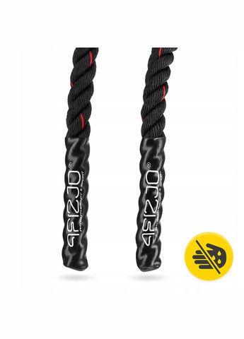 Канат тренувальний Battle Rope 15 м для кросфіту Black () 4FIZJO P-5907739312266 (344588337)