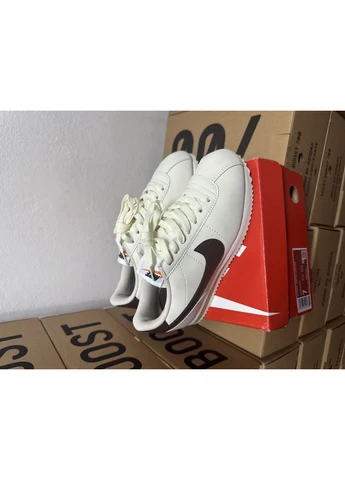 Бежевые летние кроссовки nike cortez beige cacao найк кортез No Brand