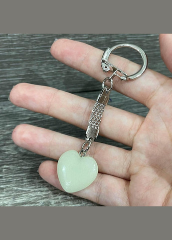 Кулон из натурального камня Оникс в форме сердца на брелоке в подарочной коробочке Овен (326807806)