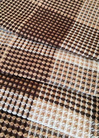 Покрывало-плед хлопчатобумажная клетка Бежевый (A-023579) Love You (324834708)